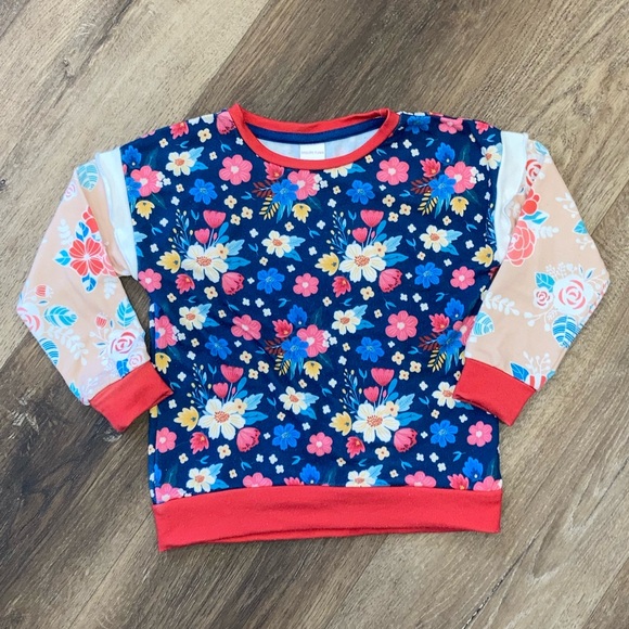 Other - Penelope Plumm Floral Sweatshirt Top Shirt Multicolor Spring Bright 3T